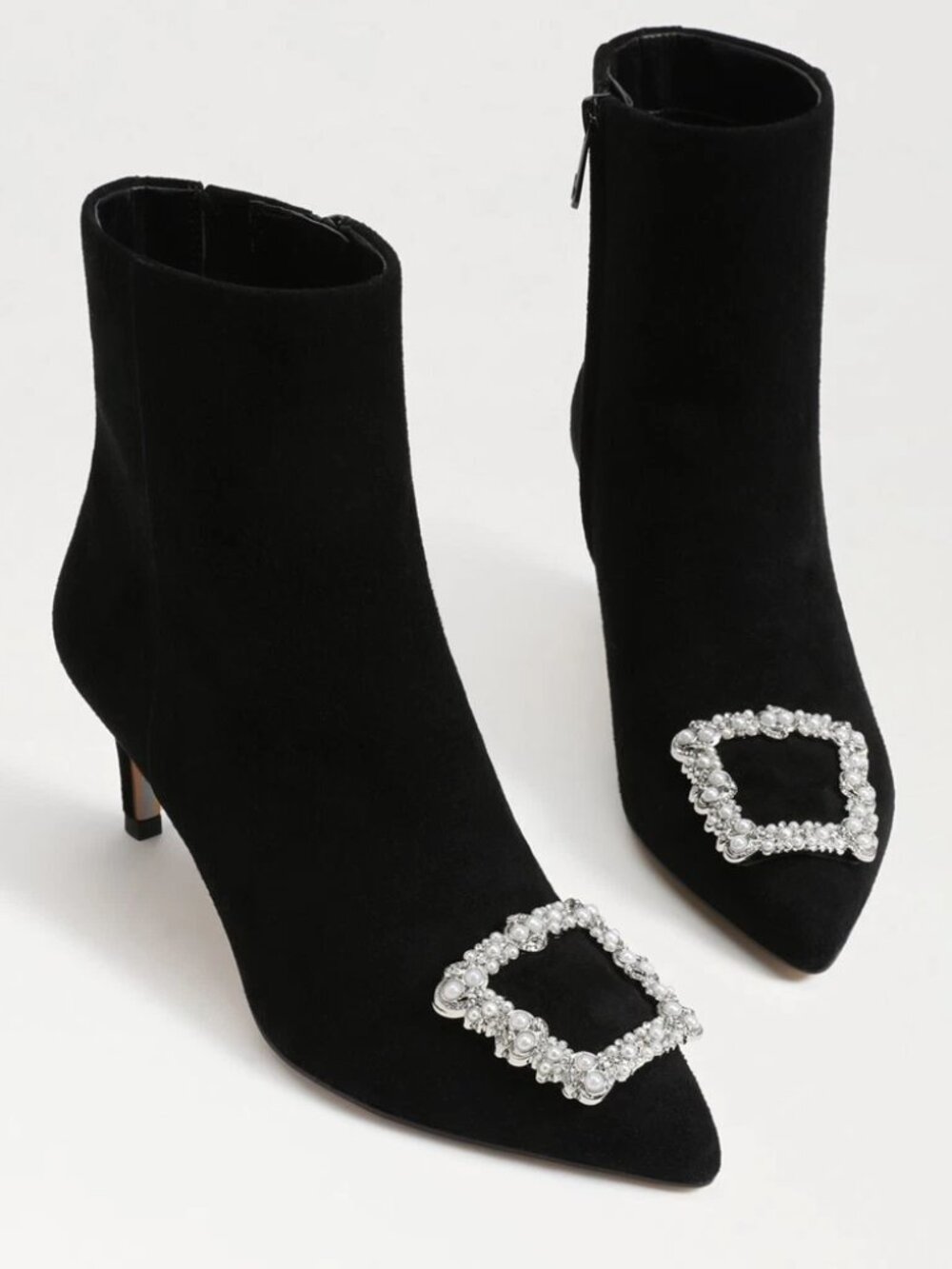 Sam Edelman Ulissa Luster Black Suede Bootie 7.5 - Picture 1 of 13